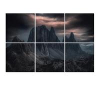 6 Pack Acoustic Foam Panels Sound Proofing Bautiful mountain landscape cloudy night Italian Acoustic Wall Panel Soundproofing for Livingroom Nursery Room 180x120cm Home Decor