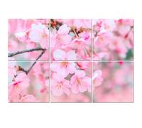 6 Pack Acoustic Foam Panels Sound Proofing Beautiful full bloom cherry blossoms Japan Acoustic Wall Panel Soundproofing for Livingroom Nursery Room 180x120cm Home Decor