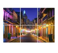 6 Pack Acoustic Foam Panels Sound Proofing Bourbon Street New Orleans Acoustic Wall Panel Soundproofing for Livingroom Nursery Room 180x120cm Home Decor