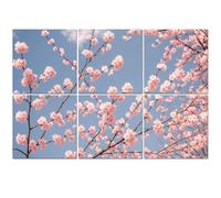 6 Pack Acoustic Foam Panels Sound Proofing Cherry blossom flowers sunshine Acoustic Wall Panel Soundproofing for Livingroom Nursery Room 180x120cm Home Decor