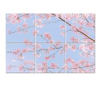 6 Pack Acoustic Foam Panels Sound Proofing Cherry blossoms full bloom beautiful pink petals Acoustic Wall Panel Soundproofing for Livingroom Nursery Room 180x120cm Home Decor