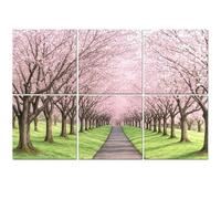 6 Pack Acoustic Foam Panels Sound Proofing Cherry Tunnel Acoustic Wall Panel Soundproofing for Livingroom Nursery Room 180x120cm Home Decor