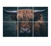 6 Pack Acoustic Foam Panels Sound Proofing Close Up Cow Acoustic Wall Panel Soundproofing for Livingroom Nursery Room 180x120cm Home Decor