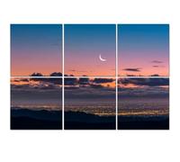 6 Pack Acoustic Foam Panels Sound Proofing Crescent Moon Rising Los Angeles Dawn Acoustic Wall Panel Soundproofing for Livingroom Nursery Room 180x120cm Home Decor