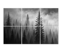 6 Pack Acoustic Foam Panels Sound Proofing Forest Mountain Valley Acoustic Wall Panel Soundproofing for Livingroom Nursery Room 180x120cm Home Decor