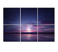 6 Pack Acoustic Foam Panels Sound Proofing idyllic sunrise sky reflecting water Acoustic Wall Panel Soundproofing for Livingroom Nursery Room 180x120cm Home Decor