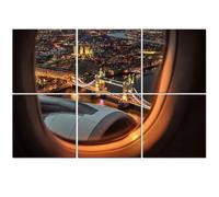 6 Pack Acoustic Foam Panels Sound Proofing London bridge aerial view from porthole Acoustic Wall Panel Soundproofing for Livingroom Nursery Room 180x120cm Home Decor