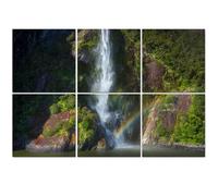 6 Pack Acoustic Foam Panels Sound Proofing Magnificent waterfall crashes down from cliff Milford Acoustic Wall Panel Soundproofing for Livingroom Nursery Room 180x120cm Home Decor