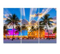 6 Pack Acoustic Foam Panels Sound Proofing Miami Beach Florida USA Acoustic Wall Panel Soundproofing for Livingroom Nursery Room 180x120cm Home Decor