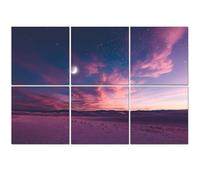 6 Pack Acoustic Foam Panels Sound Proofing Moon gazing Acoustic Wall Panel Soundproofing for Livingroom Nursery Room 180x120cm Home Decor