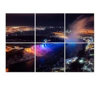 6 Pack Acoustic Foam Panels Sound Proofing Niagara Falls American Falls winter illumination twilight Acoustic Wall Panel Soundproofing for Livingroom Nursery Room 180x120cm Home Decor