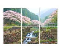 6 Pack Acoustic Foam Panels Sound Proofing Okawachiyama village park cherry blossom tunnel Imari Saga Acoustic Wall Panel Soundproofing for Livingroom Nursery Room 180x120cm Home Decor