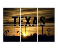 6 Pack Acoustic Foam Panels Sound Proofing Panels An oil field Texas Acoustic Wall Panel Soundproofing for Livingroom Nursery Room 72"x48"-180x120cm-(WxH) Home Decor