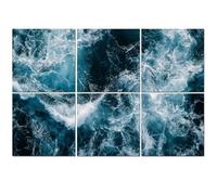 6 Pack Acoustic Foam Panels Sound Proofing Panels Areal Shot Deep Blue Rough Sea Spray Ocean Waves Foamy Surf Acoustic Wall Panel Soundproofing for Livingroom Nursery Room 72"x48" Home Decor