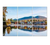 6 Pack Acoustic Foam Panels Sound Proofing Panels Beautiful Lake Placid Autumn Acoustic Wall Panel Soundproofing for Livingroom Nursery Room 72"x48" Home Decor