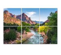 6 Pack Acoustic Foam Panels Sound Proofing Panels beautiful Zion national park sunny day utah Acoustic Wall Panel Soundproofing for Livingroom Nursery Room 72"x48" Home Decor