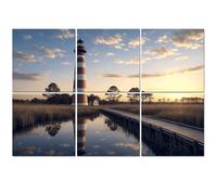 6 Pack Acoustic Foam Panels Sound Proofing Panels Bodie Island Lighthouse Cape Hatteras National Seashore Acoustic Wall Panel Soundproofing for Livingroom Nursery Room 72"x48" Home Decor