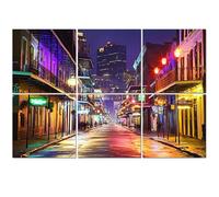 6 Pack Acoustic Foam Panels Sound Proofing Panels Bourbon Street New Orleans Acoustic Wall Panel Soundproofing for Livingroom Nursery Room 72"x48" Home Decor