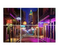 6 Pack Acoustic Foam Panels Sound Proofing Panels Bourbon Street New Orleans photo Acoustic Wall Panel Soundproofing for Livingroom Nursery Room 72"x48" Home Decor