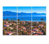 6 Pack Acoustic Foam Panels Sound Proofing Panels Buildings Coastline Pacific Ocean Santa Barbara California Acoustic Wall Panel Soundproofing for Livingroom Nursery Room 72"x48" Home Decor