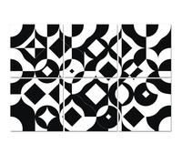 6 Pack Acoustic Foam Panels Sound Proofing Panels Checker chess square abstract Black white squares seamless Acoustic Wall Panel Soundproofing for Livingroom Nursery Room 72"x48" Home Decor