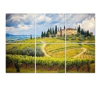 6 Pack Acoustic Foam Panels Sound Proofing Panels Chianti hills vineyards cypress Tuscan Landscape between Acoustic Wall Panel Soundproofing for Livingroom Nursery Room 72"x48" Home Decor