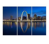 6 Pack Acoustic Foam Panels Sound Proofing Panels City St Louis skyline Acoustic Wall Panel Soundproofing for Livingroom Nursery Room 72"x48" Home Decor