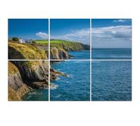 6 Pack Acoustic Foam Panels Sound Proofing Panels Cliffs Old Head County Cork Ireland Acoustic Wall Panel Soundproofing for Livingroom Nursery Room 72"x48" Home Decor