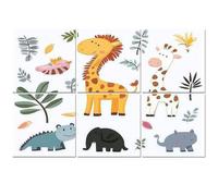 6 Pack Acoustic Foam Panels Sound Proofing Panels Cute seamless animals elephant dangerous Acoustic Wall Panel Soundproofing for Livingroom Nursery Room 72"x48" Home Decor