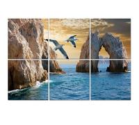 6 Pack Acoustic Foam Panels Sound Proofing Panels El Arco Arch Cabo San Lucas Sunset Acoustic Wall Panel Soundproofing for Livingroom Nursery Room 72"x48" Home Decor