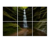 6 Pack Acoustic Foam Panels Sound Proofing Panels French Canyon Starved Rock state park Illinois Acoustic Wall Panel Soundproofing for Livingroom Nursery Room 72"x48" Home Decor