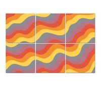 6 Pack Acoustic Foam Panels Sound Proofing Panels Groovy retro seamless Disco wavy rainbow for trendy funky Acoustic Wall Panel Soundproofing for Livingroom Nursery Room 72"x48" Home Decor
