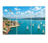 6 Pack Acoustic Foam Panels Sound Proofing Panels istanbul bosphorus bridge turkey ocean bridge pictures Acoustic Wall Panel Soundproofing for Livingroom Nursery Room 72"x48" Home Decor