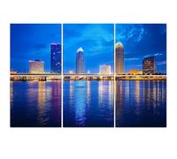 6 Pack Acoustic Foam Panels Sound Proofing Panels Jacksonville Florida city skyline s River building Acoustic Wall Panel Soundproofing for Livingroom Nursery Room 72"x48" Home Decor