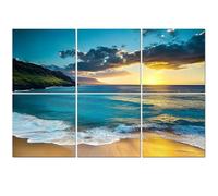 6 Pack Acoustic Foam Panels Sound Proofing Panels kaanapali beach west shore maui hawaii sunset sea wave Acoustic Wall Panel Soundproofing for Livingroom Nursery Room 72"x48" Home Decor