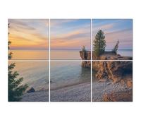 6 Pack Acoustic Foam Panels Sound Proofing Panels Lake Superior Coast Presque Isle Park Michigan Acoustic Wall Panel Soundproofing for Livingroom Nursery Room 72"x48" Home Decor