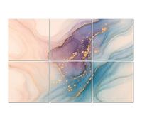 6 Pack Acoustic Foam Panels Sound Proofing Panels Luxury abstract fluid art painting alcohol ink technique Acoustic Wall Panel Soundproofing for Livingroom Nursery Room 72"x48" Home Decor