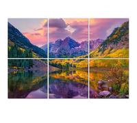 6 Pack Acoustic Foam Panels Sound Proofing Panels Maroon Bells autumn aspen trees lake reflections Aspen Acoustic Wall Panel Soundproofing for Livingroom Nursery Room 72"x48" Home Decor