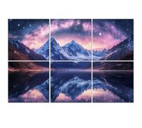 6 Pack Acoustic Foam Panels Sound Proofing Panels Milky Way snowy mountains lake night Landscape snow Acoustic Wall Panel Soundproofing for Livingroom Nursery Room 72"x48"-180x120cm-(WxH) Home Decor