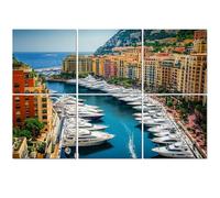 6 Pack Acoustic Foam Panels Sound Proofing Panels Monaco Monte Carlo sea view Acoustic Wall Panel Soundproofing for Livingroom Nursery Room 72"x48" Home Decor