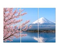 6 Pack Acoustic Foam Panels Sound Proofing Panels Mount Lake kawaguchiko cherry blossom Yamanashi Tokyo Japan Acoustic Wall Panel Soundproofing for Livingroom Nursery Room 72"x48" Home Decor