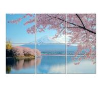 6 Pack Acoustic Foam Panels Sound Proofing Panels Mount Lake kawaguchiko cherry blossom Yamanashi Tokyo Japan Acoustic Wall Panel Soundproofing for Livingroom Nursery Room 72"x48" Home Decor