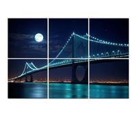 6 Pack Acoustic Foam Panels Sound Proofing Panels Narrows Bridge New City Acoustic Wall Panel Soundproofing for Livingroom Nursery Room 72"x48" Home Decor