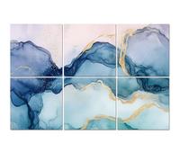 6 Pack Acoustic Foam Panels Sound Proofing Panels Natural luxury abstract fluid art painting alcohol ink Acoustic Wall Panel Soundproofing for Livingroom Nursery Room 72"x48" Home Decor