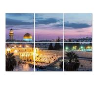 6 Pack Acoustic Foam Panels Sound Proofing Panels Old City Jerusalem Acoustic Wall Panel Soundproofing for Livingroom Nursery Room 72"x48" Home Decor