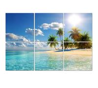 6 Pack Acoustic Foam Panels Sound Proofing Panels Palm tree Beach Tropical Island Caribbean Acoustic Wall Panel Soundproofing for Livingroom Nursery Room 72"x48" Home Decor