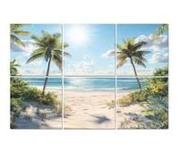 6 Pack Acoustic Foam Panels Sound Proofing Panels Palm Trees Tropical Beach Vacation Tropical Palm Trees Acoustic Wall Panel Soundproofing for Livingroom Nursery Room 72"x48" Home Decor