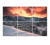 6 Pack Acoustic Foam Panels Sound Proofing Panels park city fiery sunset utah landscapes pictures Acoustic Wall Panel Soundproofing for Livingroom Nursery Room Decor