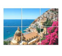 6 Pack Acoustic Foam Panels Sound Proofing Panels Positano resort Italy Acoustic Wall Panel Soundproofing for Livingroom Nursery Room 72"x48" Home Decor