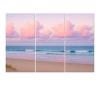 6 Pack Acoustic Foam Panels Sound Proofing Panels pretty pastel colour sky pink purple blue fluffy cloud beach Acoustic Wall Panel Soundproofing for Livingroom Nursery Room 72"x48" Home Decor